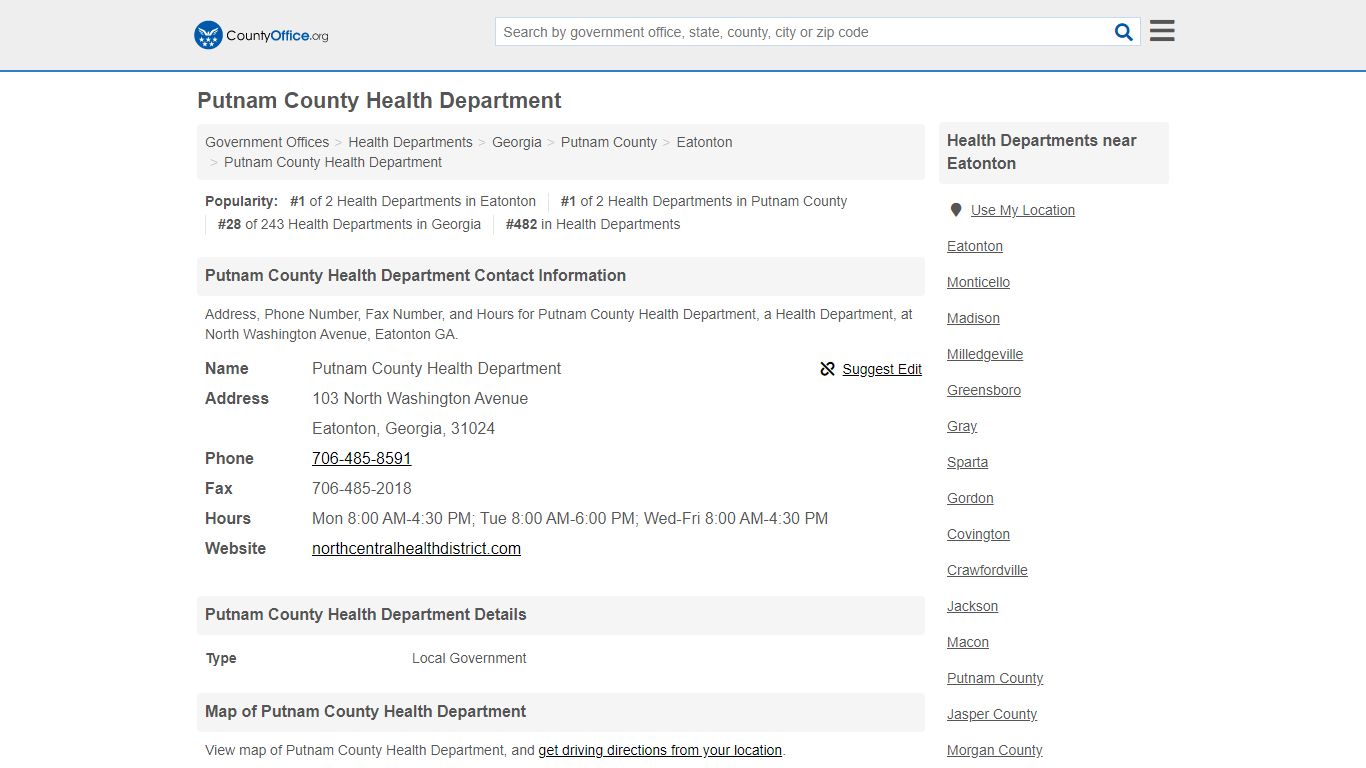 Putnam County Health Department